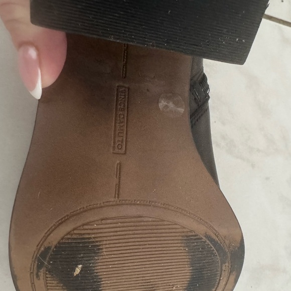 Vince Camuto Wide Calf Seshon Leather Knee-High Boots Black 8.5 - Picture 5 of 7